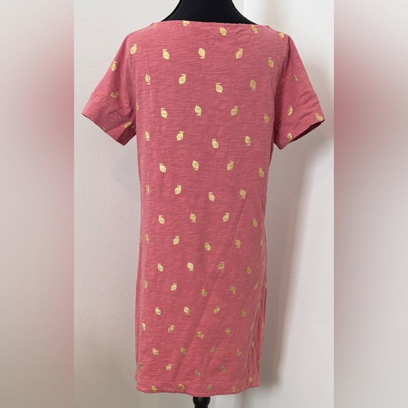 Boden Darcy T-Shirt Dress with Gold Lemon Print - Picture 4 of 6